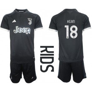 Juventus Moise Kean #18 Tredjeställ Barn 2023-24 Kortärmad (+ Korta byxor)